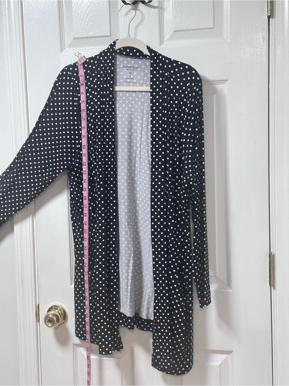 torrid Black Polka Dot Open-Front Cardigan